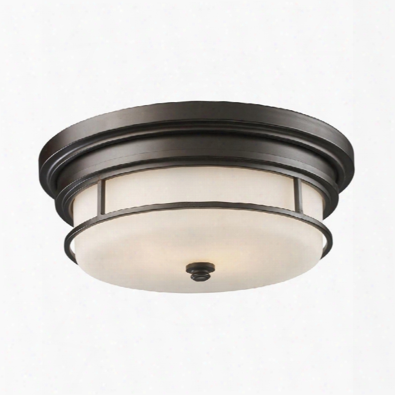 66254-2 Newfield 2-light Flush Mount In Oiled