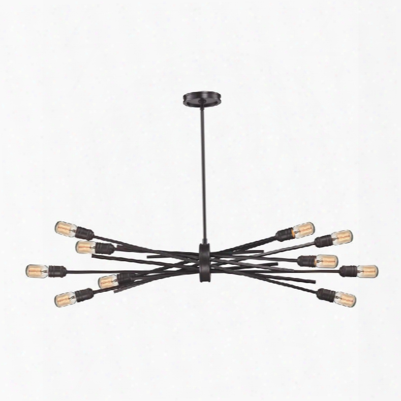 66912/10 Xenia 10 Light Chandelier In Oil Rubbed