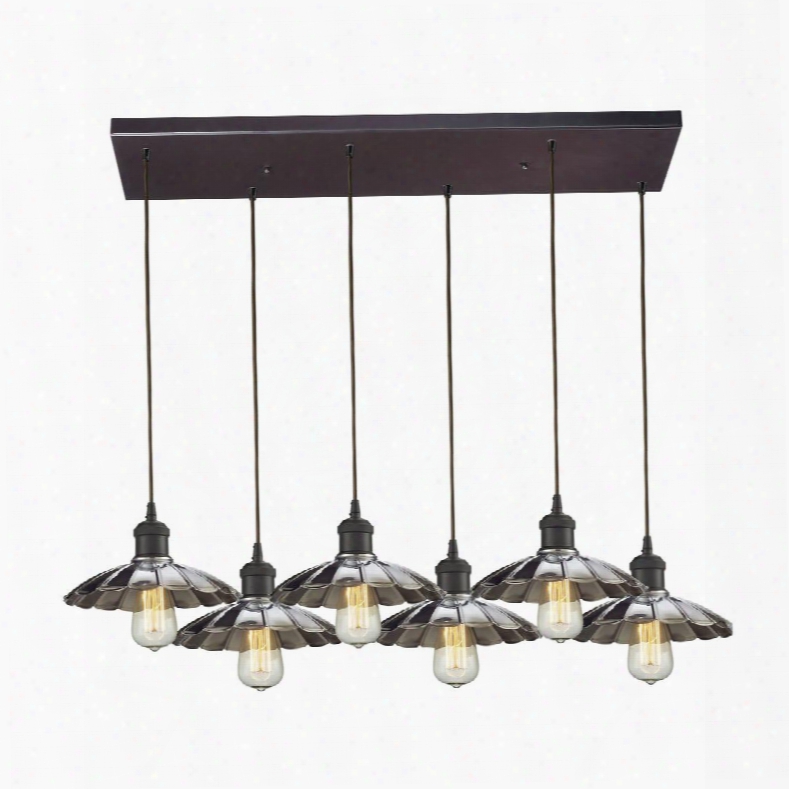 67042/6rc Corrine 6 Light Pendant In Oil Rubbed