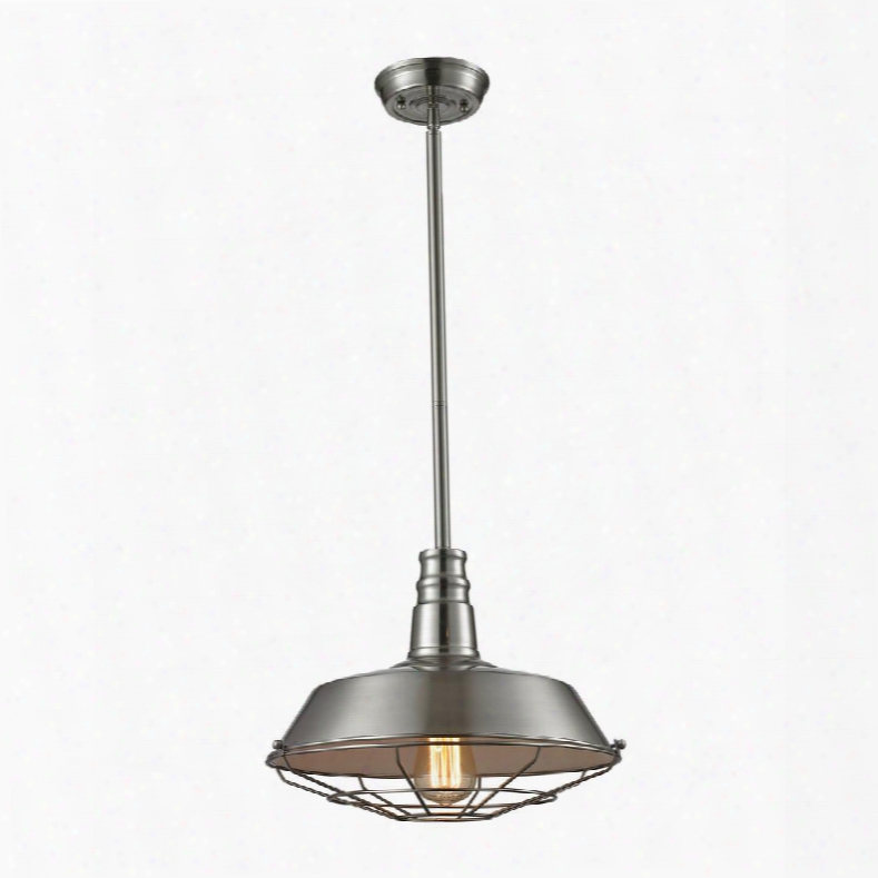 67066/1 Warehouse Pendant 1 Light Pendant In Satin