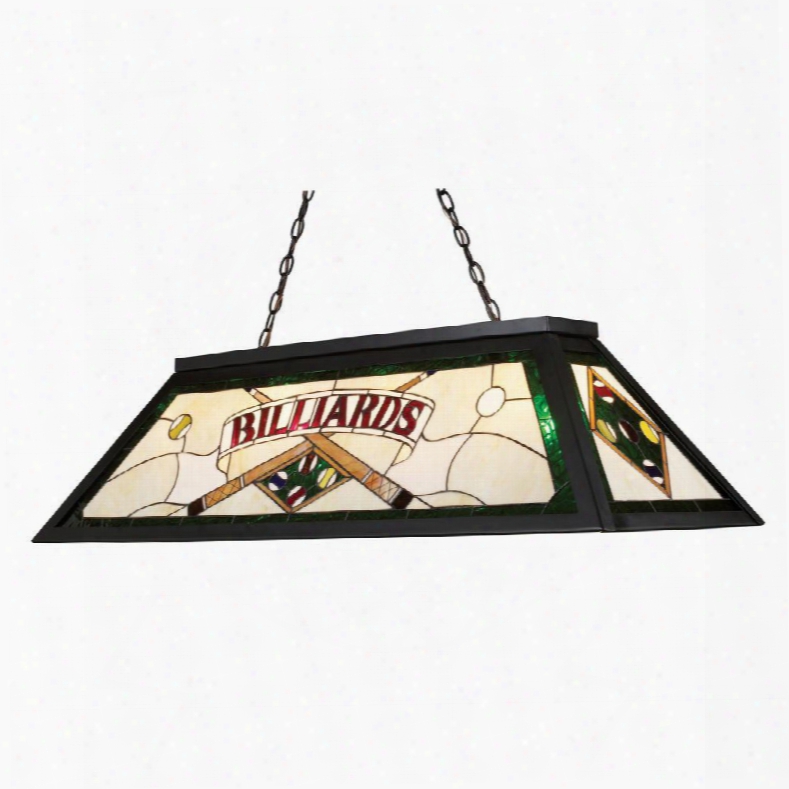 70083-4 Tiffany Game Room-lighting 4-light Billiard/island Light In Tiffany Bronze