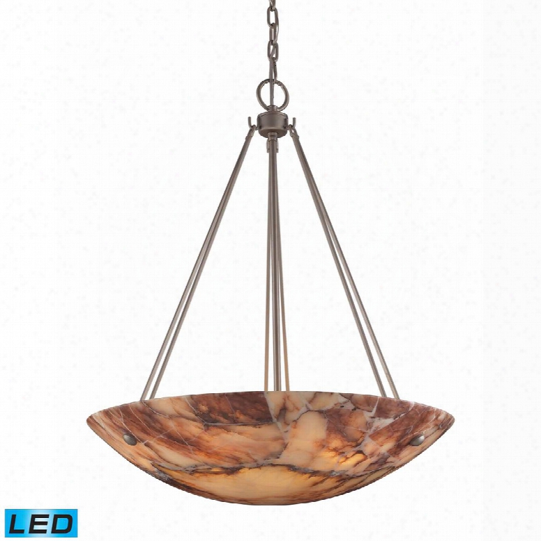 9025/6-led 6 Light Pendant In A Matte Nickel Finish -