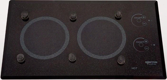 B40576lpups Lite-touch Q Landscape 2 Burner Trimline Cooktop With 240 Volts Pop Up Potholder System Beveled-edge Digital Touch Control Heat Indicator And