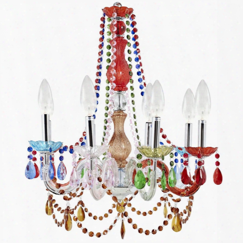 Eei-317 Palace Actylic Chandeloer In Multicolored