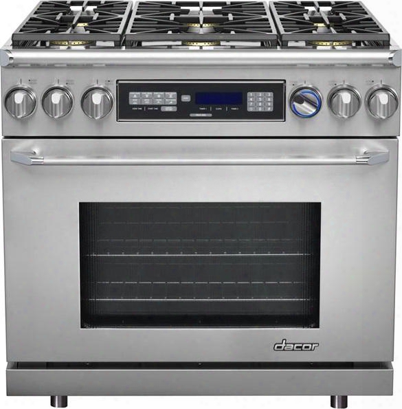 Er26dclp Liquid Propane 36" Freestanding Dual Fuel Range With 4.6 Cu. Ft. Capacity Illumina Burner Controls 6 Sealed Burners Tiltvue Control Panel And