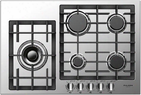 F4gk30s1 30" 400 Series Gas Cooktop With 5 Sealed Burners 49300 Total Btu Electric Flame Ignition Flame Re-ignition Heavy Duty Cast Iron Grates And Flame