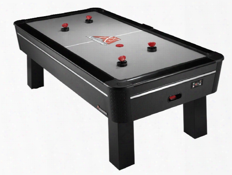 G04863w Ah800 8' Air Hockey Table With A Led Scoring Display A Led Light Up Goal 4 Premium Ergonomic Strikers And 4 (2  Red 2 White) 3.25