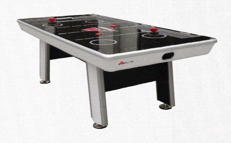 G04864w Avenger 8' Air Hockey Table With Touch Screen Controls A Led Scoring Two Premium Ergonomic Strikers And Two Red 3.25