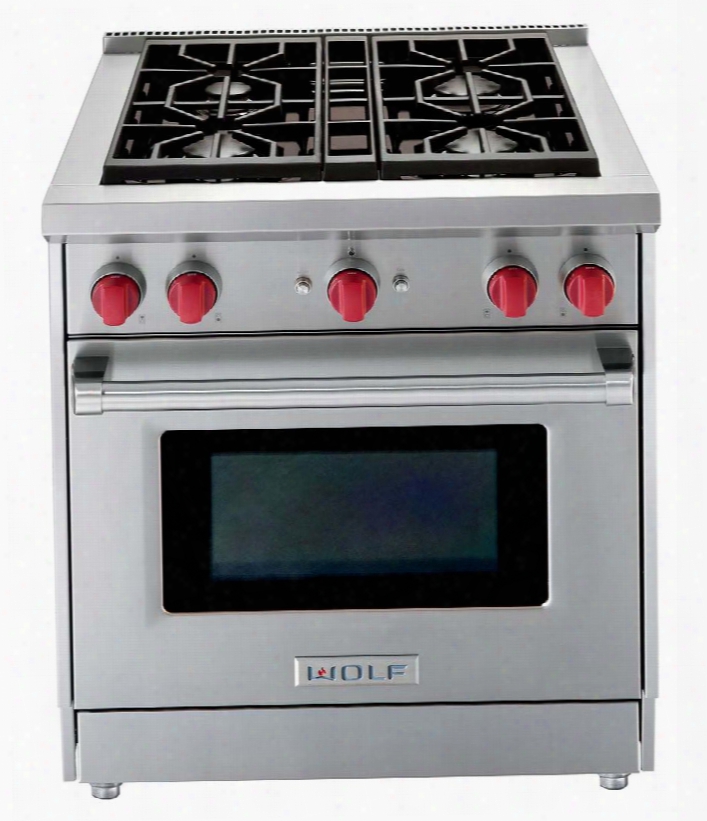 Gr304lp 30" Gas Range With Liquid Propane Fuel Individual Spark Ignition System Porcelain-coated Cast-iron Continuous Burner Grates And Dual-stacked Sealed