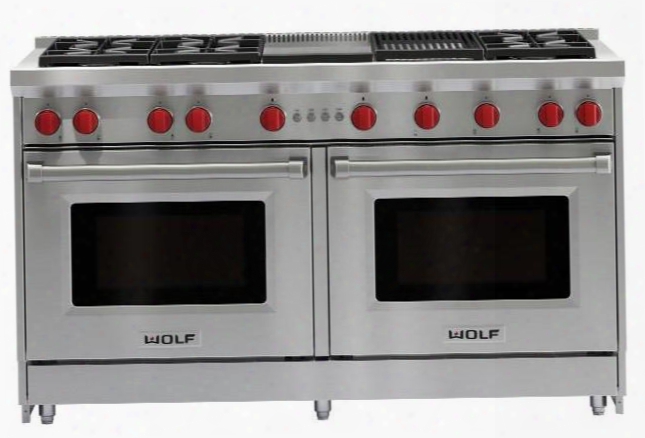 Gr605cg 60" Gas Range With 8.8 Cu. Ft. Total Capacity Natural Gas Fueled 6 Dual-stacked Sealed Burners Infrared Charbroiler And Griddle Infrared Broiler