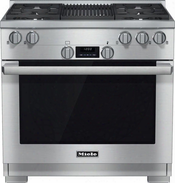 Hr1135lpgr 36" Pro-style Liquid Propane Gas Range With 5.8 Cu. Ft. Twin Convection Fan Oven 4 Sealed M Pro Dual Stacked Burners Truesimmer Burners