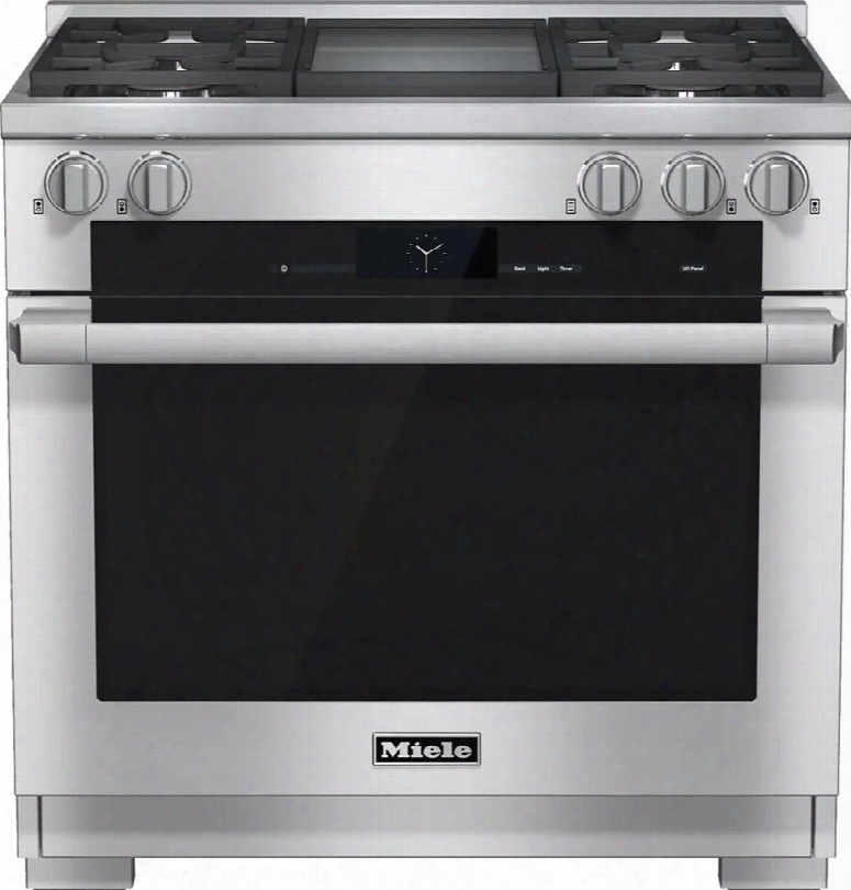 Hr1936dfgdlp 36" Pro-style Dual Fuel Liquid Propane Range With 5.8 Cu. Ft. 4 Sealed M Pro Dual Stacked Burners Twinpower Convection Fan Oven Self-clean 21