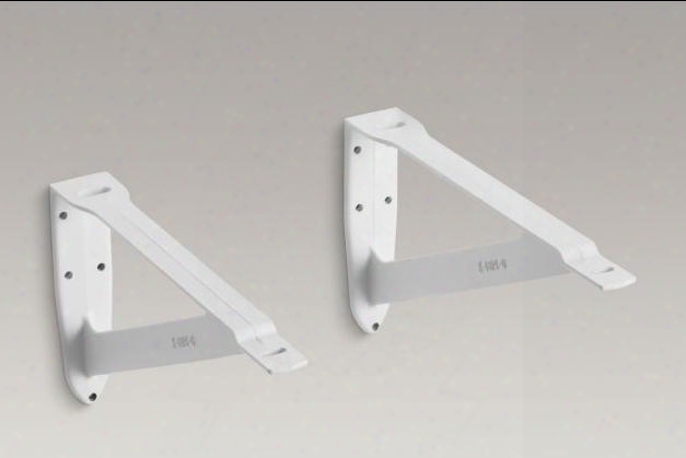 K-1814-p Kohler Sink Hardware Enameld 20" Wall Brackets (2-pack) With Toggle Bolt And Adjusting Screw In