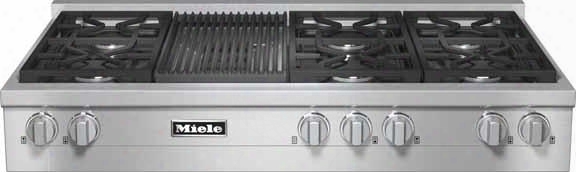 Kmr1355g 48" Natural Gas Rangetop With 6 Sealed M Pro Dual Stacked Burners M Pro Griddle Truesimmer Function Dishwasher-safe Grates Automatic Re-ignition