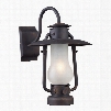 Stagecoach 65004-1 Single Light Sconce in Matte Black And Acid Etched