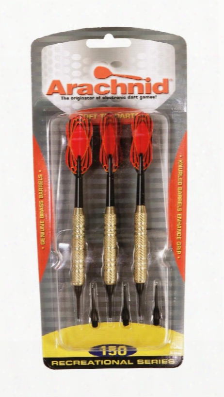 Sfr150 Soft Dart Set With Six 0.187" Tips Three Knurled Brass Barrels Three Nylon Shafts And Three Poly