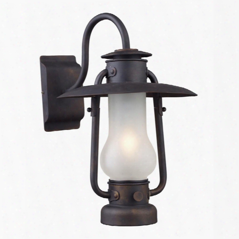 Stagecoach 65004-1 Single Light Sconce In Matte Black And Acid Etched