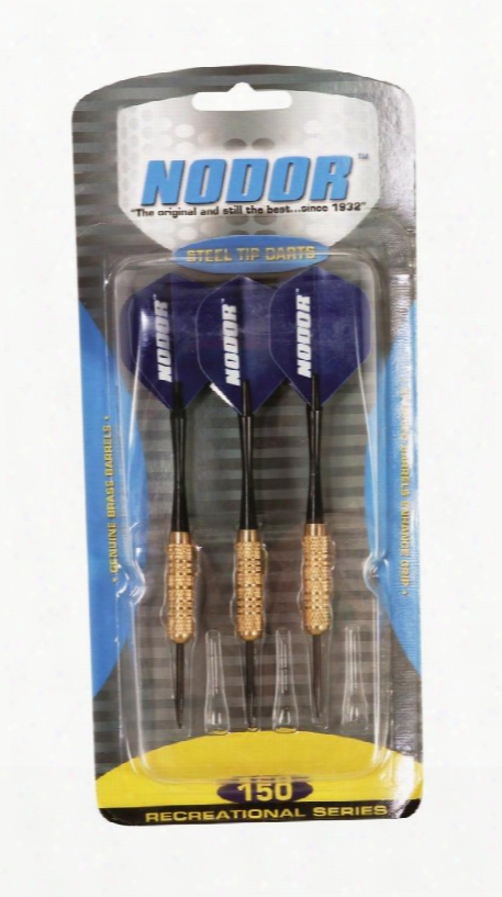 Str150 Steel Dart Set With 3 Knurled Brass Barrels 3 Nylon Shafts And 6 Poly