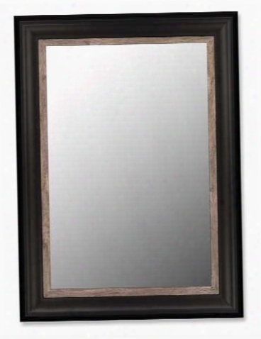 259509 Cameo 57" X 84" Beveled Mirror In New Contempo Ebony With Weather Grey