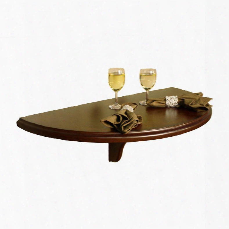 610005sr Chicago Series Wall Table With Maple Wood Veneers Single Scrolled Bracket Support Underneath And Beveled Edge: