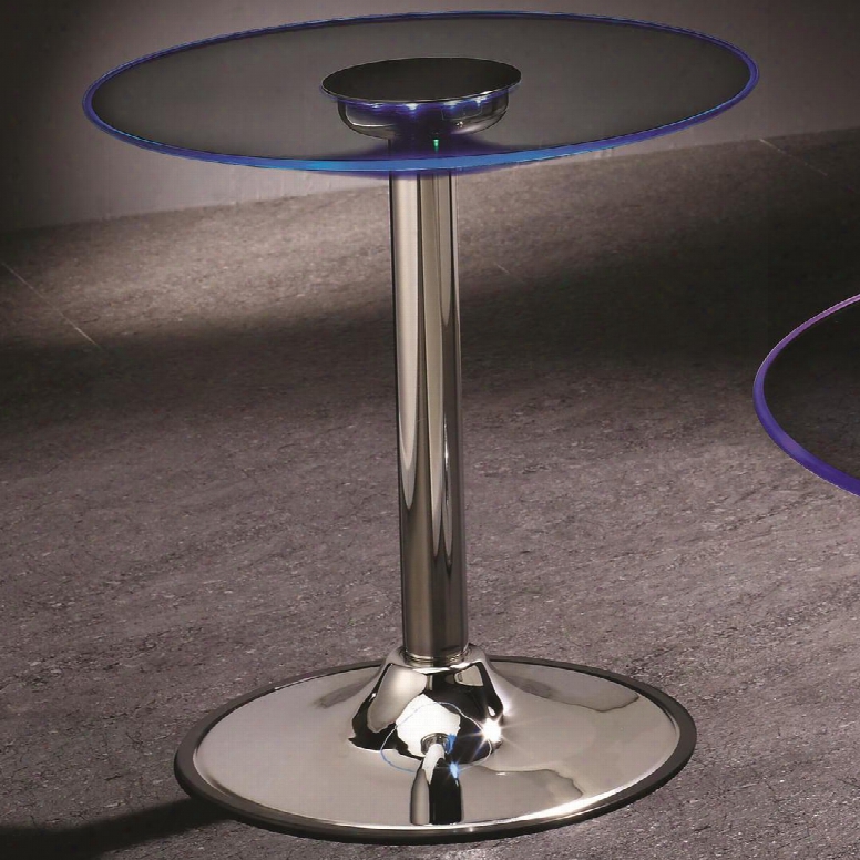 701497 Transitioning Led End Table With Chrome