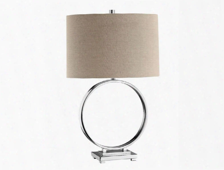 90007 Chrome Table Lamp With "o" Shaped