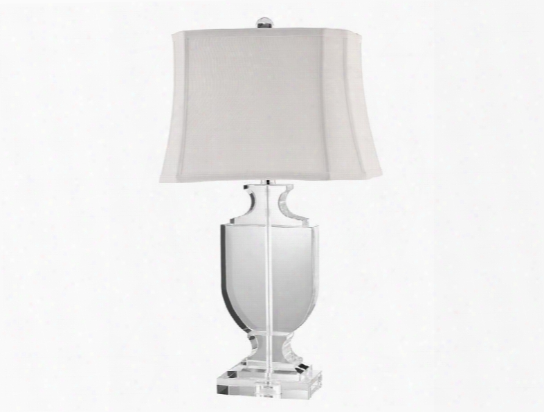 90028 Kit Narrow Urn Crystal Table Lamp With Rectangular Soft Back Shade In