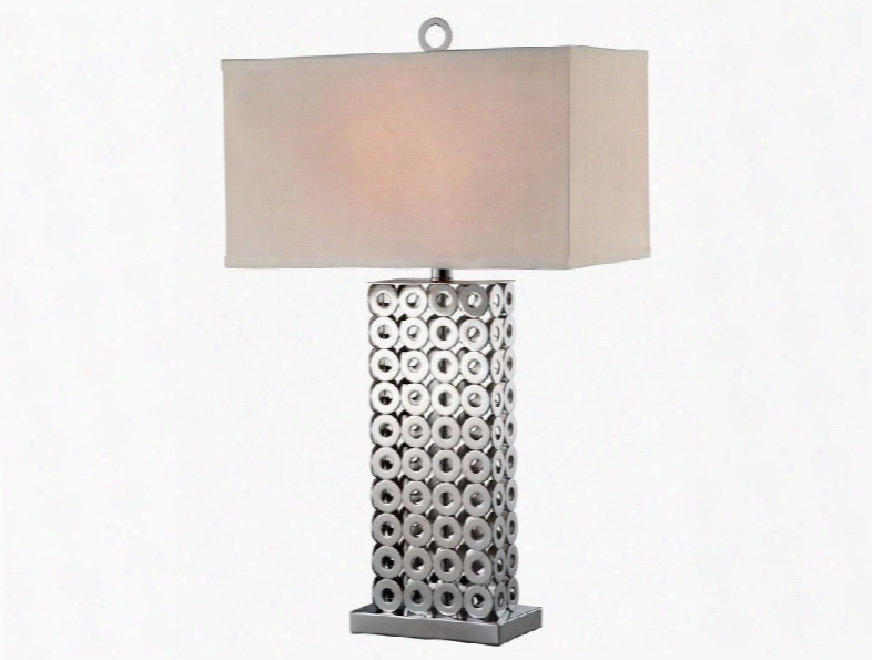 99586 Newman Metal Table Lamp With Rectangular Hardback