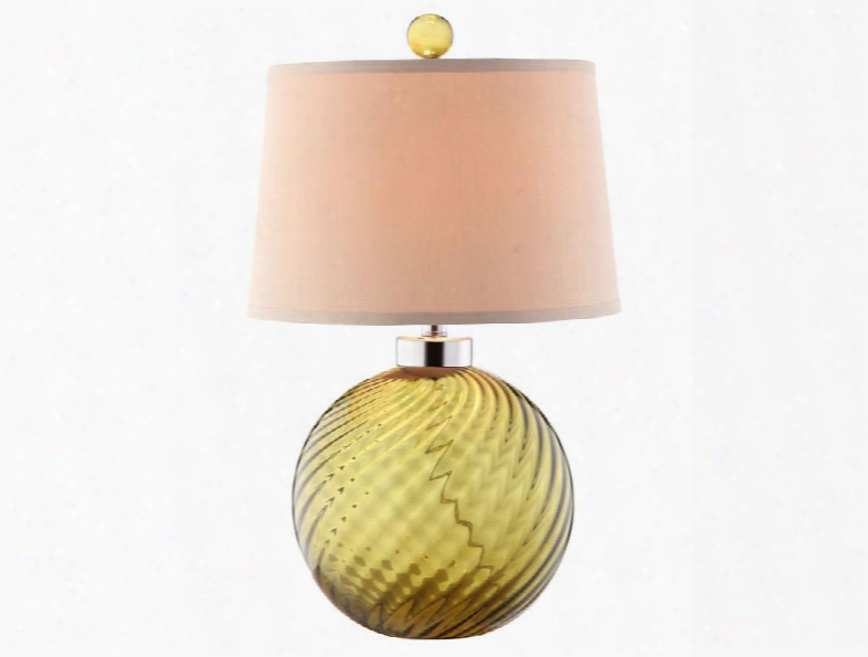 99588 Sorano Glass Table Lamp With An Ivory Hardback