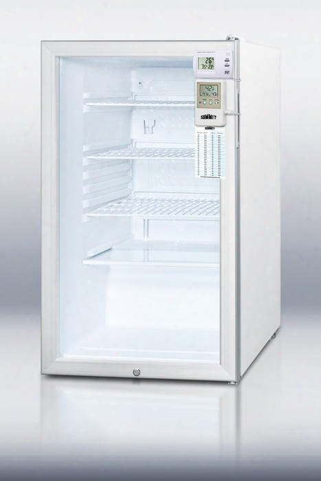Accucold Series Scr450lbi7medsc 20" 4.1 Cu.ft. Capavity Auto Defrost Refrigerator Commercially Listed Factory Installed Lock Digital Thermostat Reversible