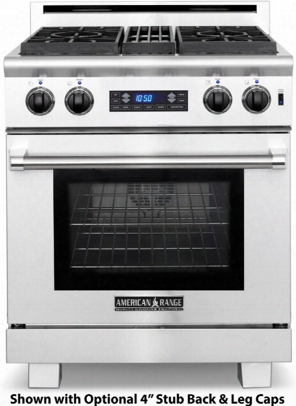 Arr-304dfl 30" Medallion Seriies Dual Fuel Range With 4.3 Cu. Ft. Oven Capaicty 4 Sealed Burners 3 Size Burners Self-cleaning And Programmable Digital