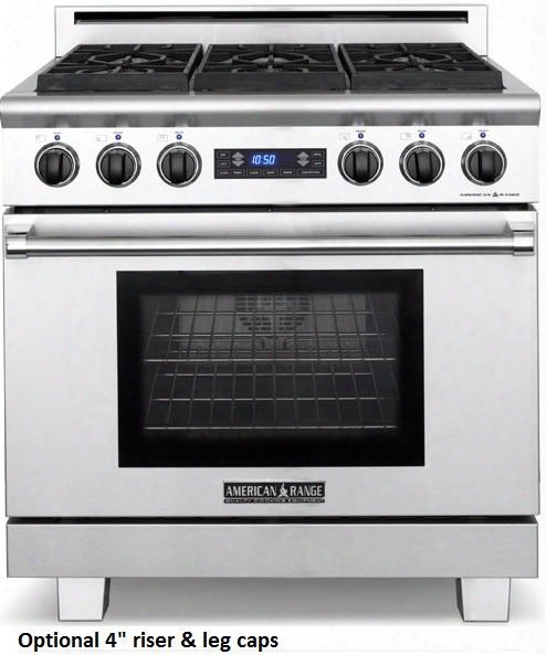 Arr-366dfn 36" Medallion Series Dual Fuel Range With 5.3 Cu. Ft. Oven Capacity 6 Sealed Burners 3 Size Burners Self-lceaning Ad Programmable Digital