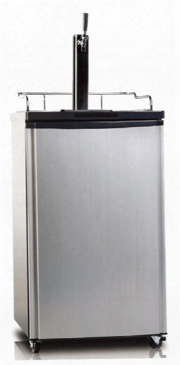 Bcr199b49ss 4.9 Cu. Ft. Beer Dispenser With Concealed Door Handle Chrome Tower Dispenser Ideal Beer Temperature Stainless Steel Door And High Cooling