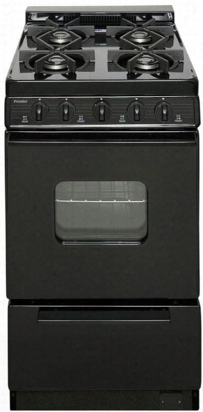 Bhk5x0bp Ada Compliant Black 20" Cordless Sealed Gas Range With 2.4 Cu. Ft. Capacity Battery-generated Spark Ignition Four Sealed Burners 1.5" Porcelain