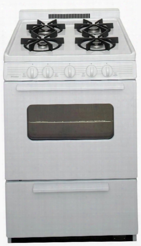 Bjk5x0op White Ada Compliant 24" Cordless Battery Spark Gas Range With 3 Cu. Ft. Capacity Four Sealed Burners Cast-iron Grates Windowed Oven Door And 1.5