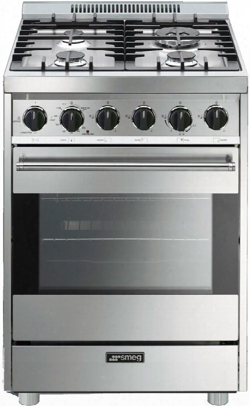 C24ggxu 24" Freestanding Pro-style Gas Range With 4 Sealed Burners 3 Cooking Modes Gas Convection Mode Broil Mode Defrost Mode Full Width Grates And