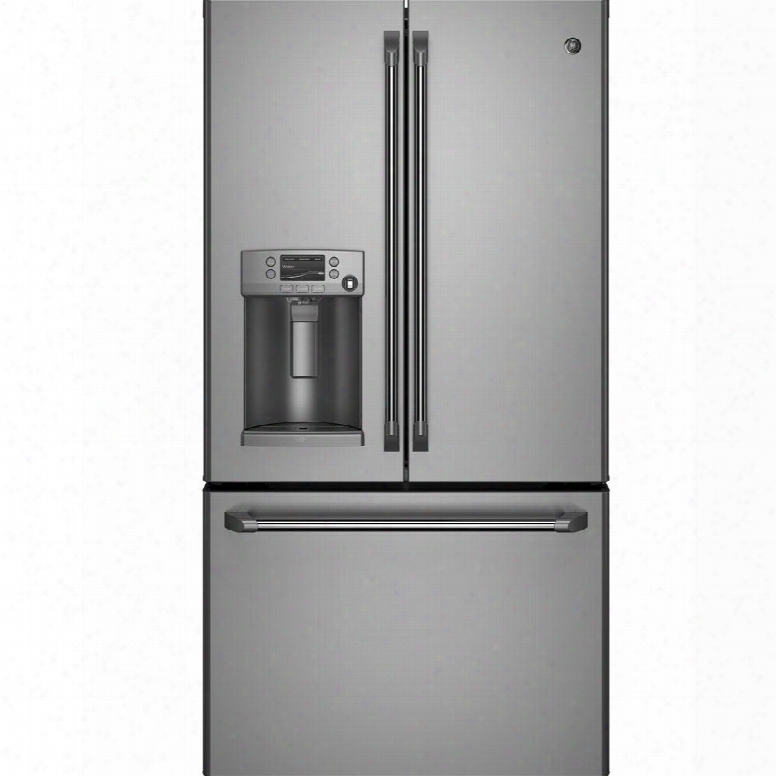 Cye22tshss 36" Energy Star French Door Refrigerator With 22.1 Cu. Ft Capacity Hot W Ater Dispenser Precise Fill Temperature-controlled Drawer And Twinchill