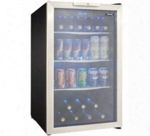 Dbc039a1bdb 20" Freestanding Beverage Center With 4.3 Cu. Ft. Capacity 124 Can Capacity 3 Glass Shelves And Blue-led Lighting In Stainless