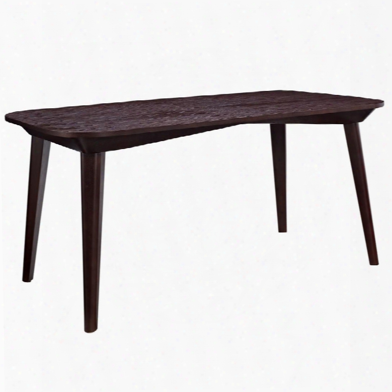 Enterprise Eei-1099-wal 30" Dining Table With Solid Tapered Ash Wood Legs And Reverse-beveled Edge In Walnut