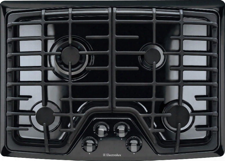 Ew30gc55pb 30" Wide Gas Cooktop With 4 Sealed Burners Professional-grade Hinder Knobs Min-2-max Dual-flame Sealed Burner Continuous Grates And Electric