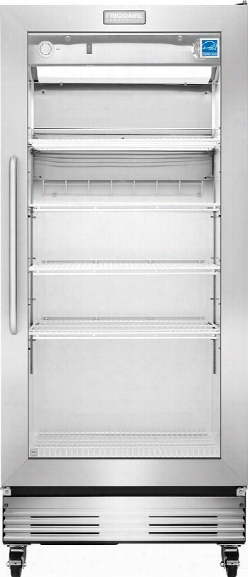 Fcgm181rqb 32" Commercial Food Service Grade Refrigerator With 18.4 Cu. Ft. Capacity Dual-pane Argon Gas-filled Glass Display Door Heavy Duty Casters And