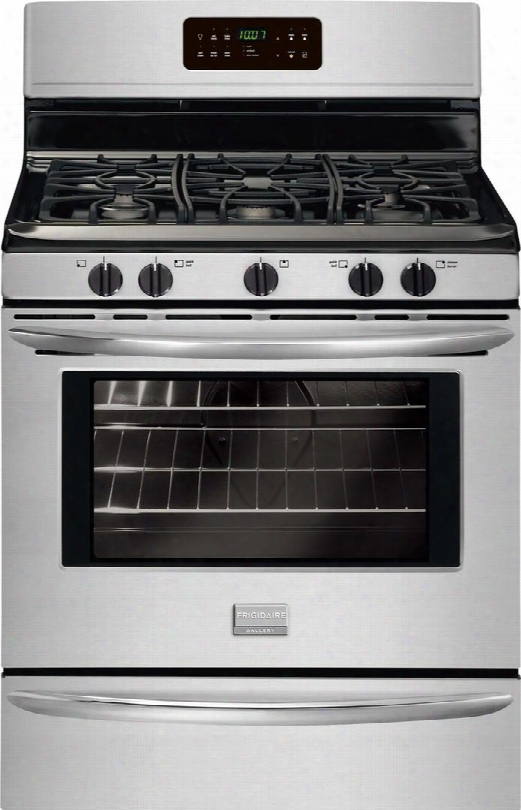 Gallery Fggf3030pf 30" Freestanding Gas Range With 5.0 Cu. Ft. 5 Sealed Burners Self Clean Oven Quick Preheat Pregnant Clean Delay Start Auto Oven Shut-off