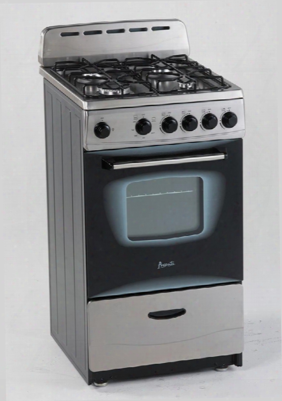 Gr2013css 20" Gas Range With 2.1 Cu. Ft. Capacity Ada Compliant Gas Range With 4 Sealed Type Burners Automatic Electronic Ignition Oven Cavity Light And