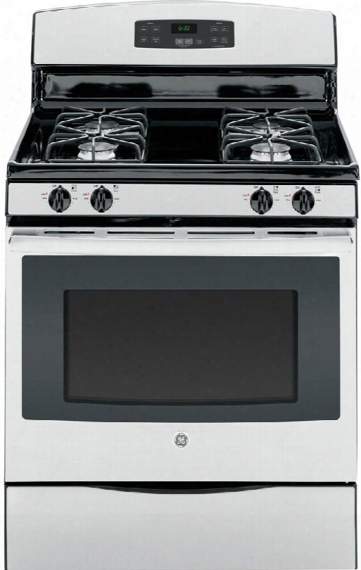 Jgb630refss 30" Free-standing Gas Range With 5.0 Cu. Ft. Oven Capacity 4 Sealed Cooktop Burners Precise Simmer Burner In-oven Broil Self Clean Storage