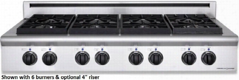 Legend Series Arsct-488-l 48" Sealed Burner Liquid Propane Rangetop With 8 Sealed Burners Fail-safe System Analog Controls Electronic Ignition Pro-style