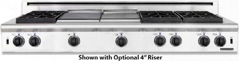 Legend Series Arsct-6062gd-l 60" Sealed Burner Liquid Propane Rangetop With 6 Sealed Burners 22" Griddle Fail-safe System Electronic Ignition Pro-style