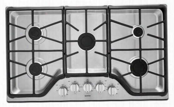 Mgc7536ds 36" Gas Cooktop With 5 Sealed Burners 15 000 Btu Power Burner Heavy-duty Duraclean Continuous Cast-iron Grates Simmer Burner And Front Controls: