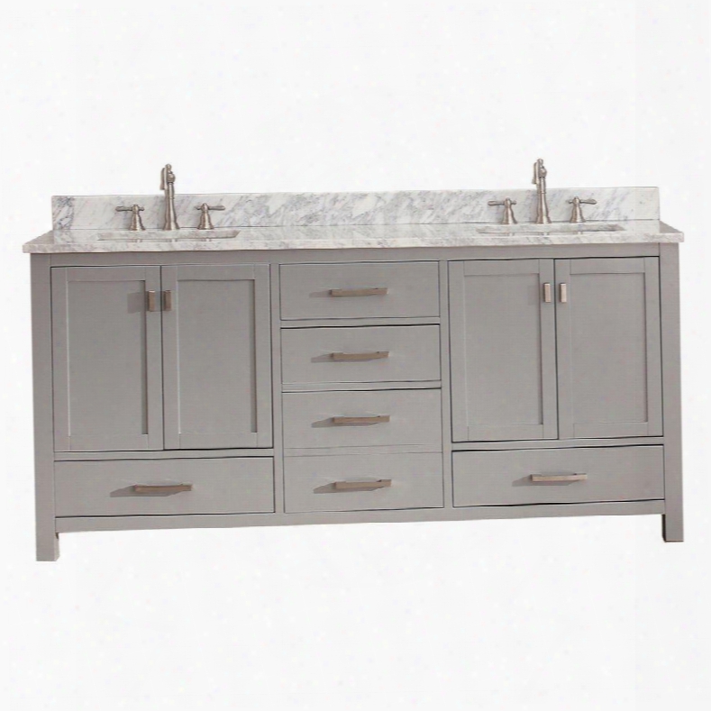 Modero-vs72-cg-c Avanity Modero 72 In. Double Vanity Combo In Chilled Gray