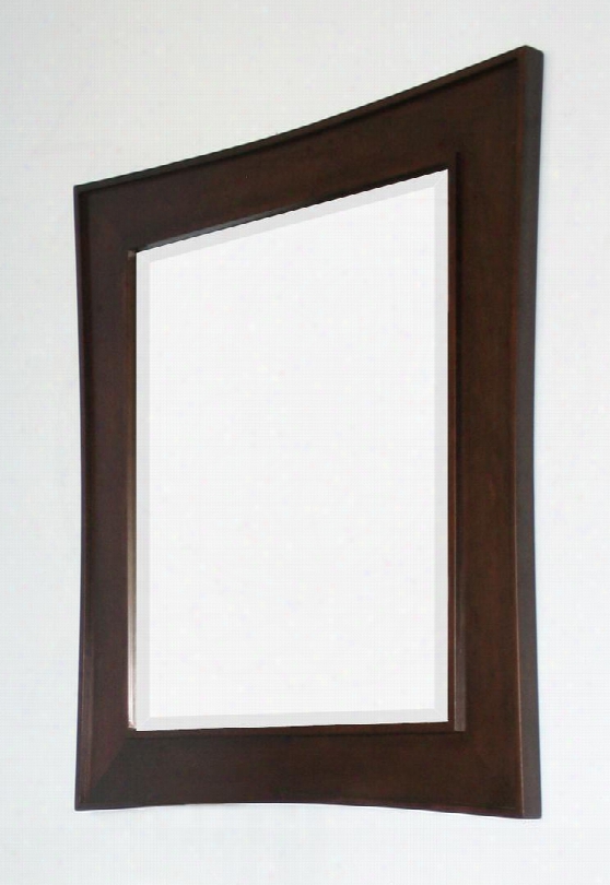 Newport Img-111 32" X 36" Modern Arched-rectangular Hardwood Framed Mirror With Premium Glass With Beveled Edges Nylon Seal Preinstalled Mounting Hardware