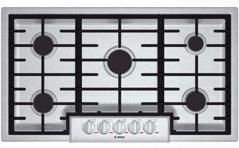 Ngmp655uc 36" Gas Cooktop With 20 000 Btu Dual-stacked Burner 5 Sealed Burners Cast Iron Continuous Grates Centralized Controls And Heavy-duty Metal Knobs